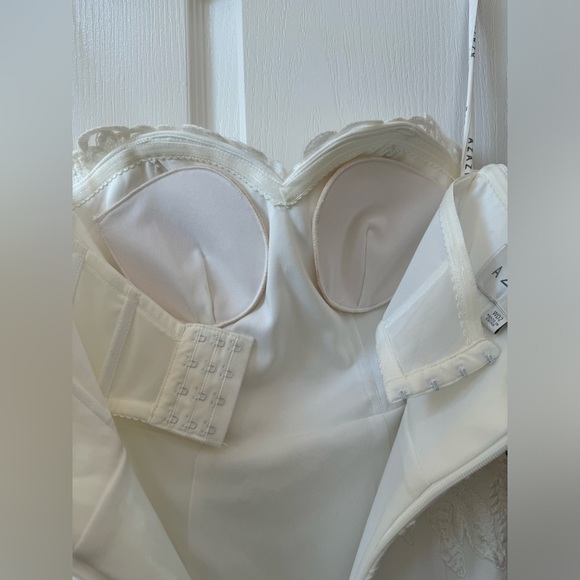 Mermaid Sequins Stretch Crepe Chapel Train wedding Dress DiamondWhite-NWT - Picture 6 of 8